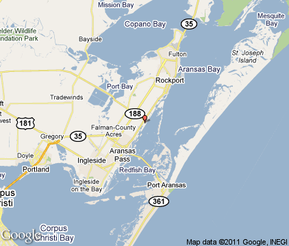 Fishing Maps and Spots for the Rockport Area including Aransas Bay