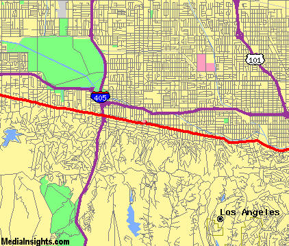 Sherman Oaks Map, Los Angeles County, CA – Otto Maps